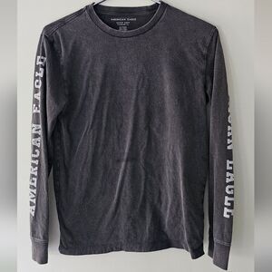 American Eagle Shirt Mens Large Long Sleeve Charcoal. Super Soft Size XS
